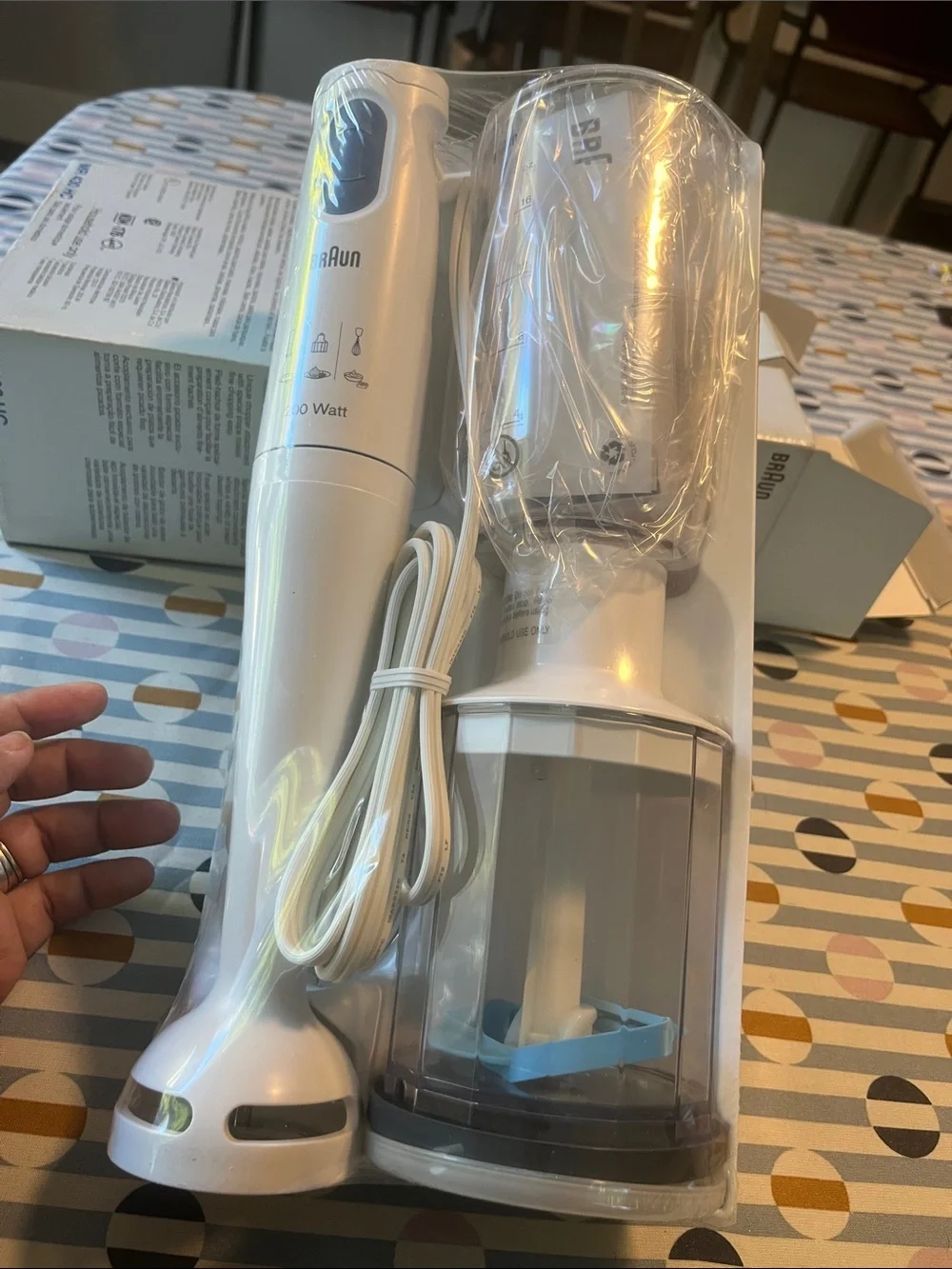 Braun Multiquick Hand Blender — White with Teal Accent